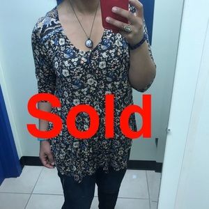 Lucky brand peacock blouse